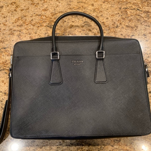 Prada saffiano briefcase